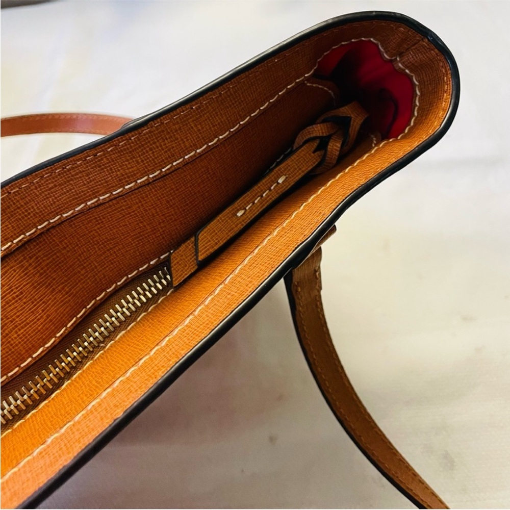 DOONEY & BOURKE COGNAC LEATHER LEXINGTON SHOPPER BAG - Picture 10 of 16